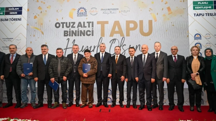 36 bininci tapu teslim edildi